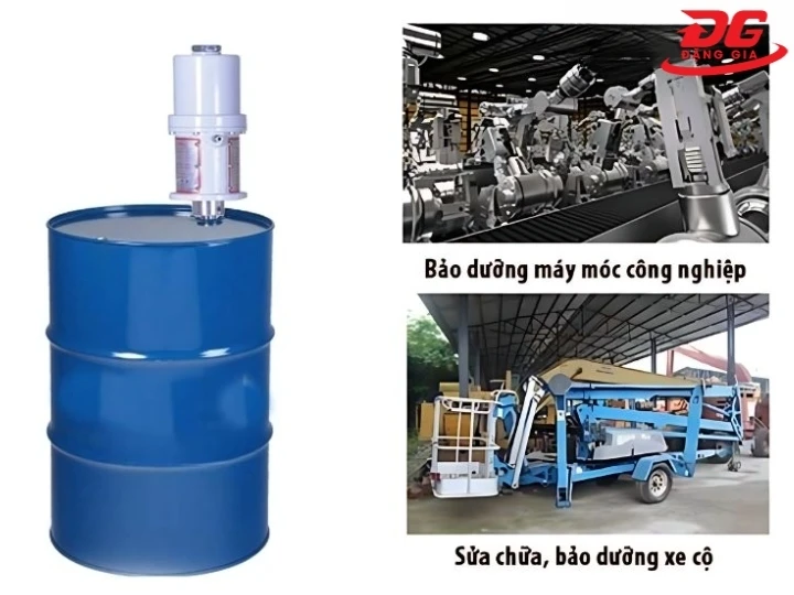 Ứng dụng máy bơm mỡ khí nén Kocu GZ-175