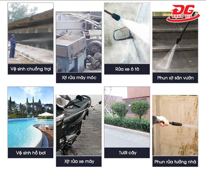 ứng dụng của máy rửa xe 3HP