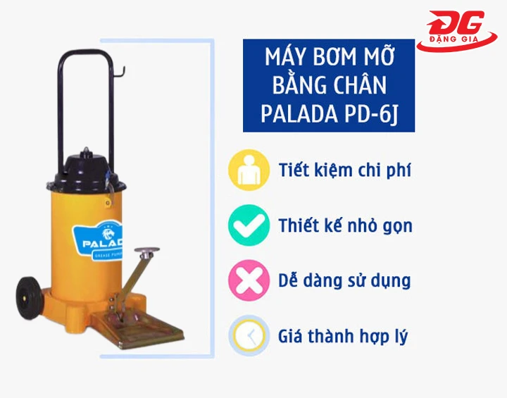 ưu điểm của máy bơm mỡ bằng chân Palada PD-6J
