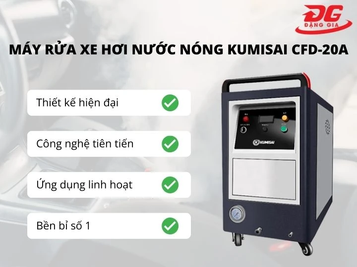 Ưu điểm của máy rửa xe hơi nước nóng Kumisai CFD-20A