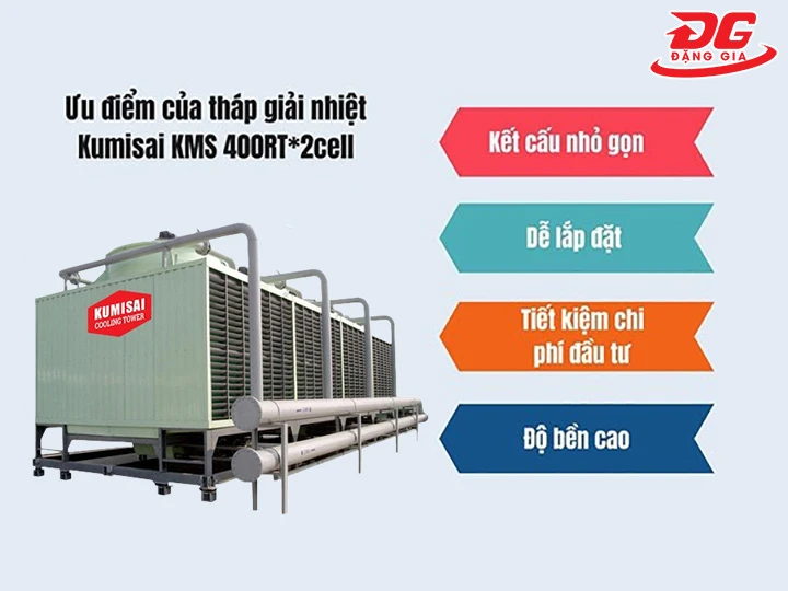 ưu điểm của Tháp giải nhiệt Kumisai KMS 400RT*2cell
