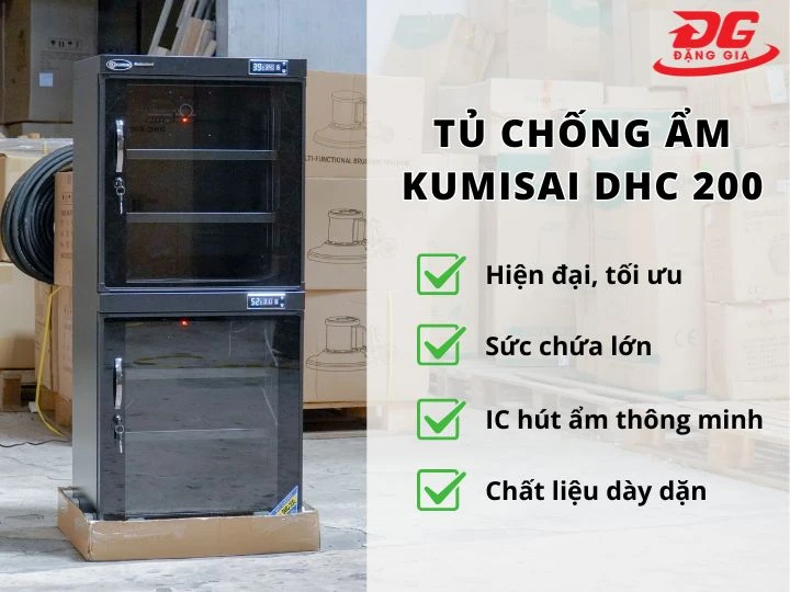 Tủ chống ẩm Kumisai DHC 200 có nhiều ưu điểm