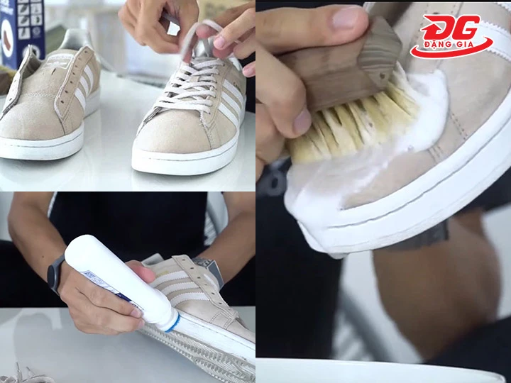 vệ sinh giày Adidas da lộn