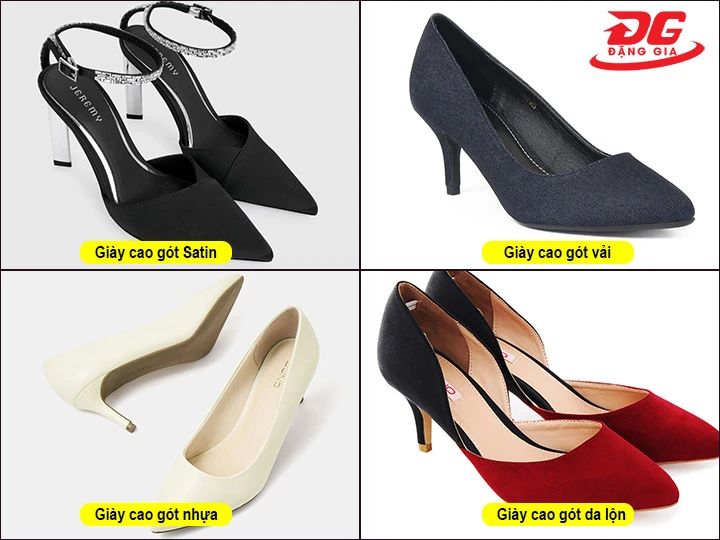 các chất liệu giày cao gót