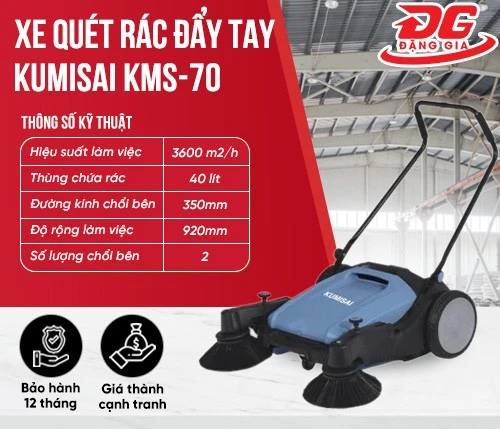 Xe quét rác đẩy tay Kumisai KMS-70 2
