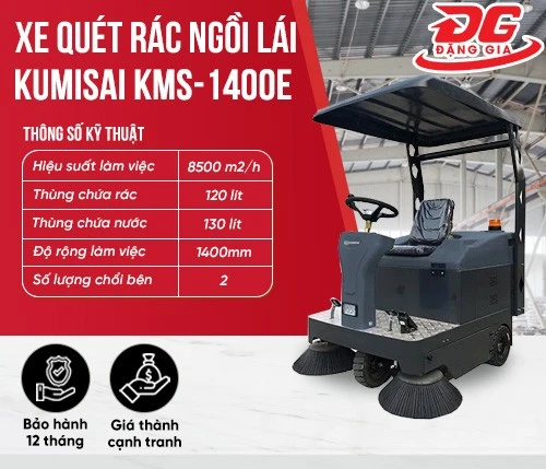 Xe quét rác ngồi lái Kumisai KMS-1400E 2