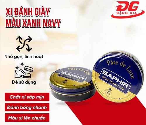 Xi đánh giày màu xanh Navy 2