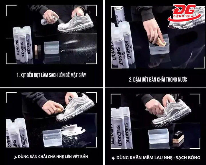 cách dùng xịt vệ sinh giày