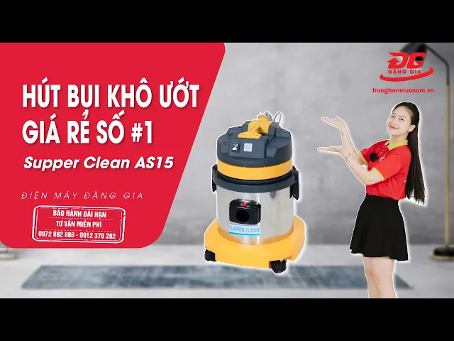 Máy hút bụi công nghiệp mini Supper Clean AS 15 8