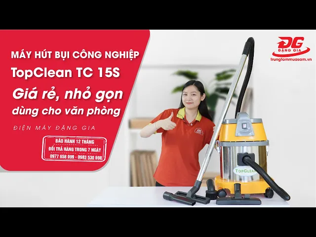 Máy hút bụi công nghiệp loại nhỏ TopClean TC 15S 6