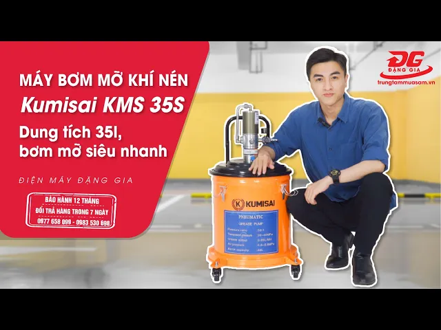 Máy bơm mỡ Kumisai 35L model KMS-35S 6
