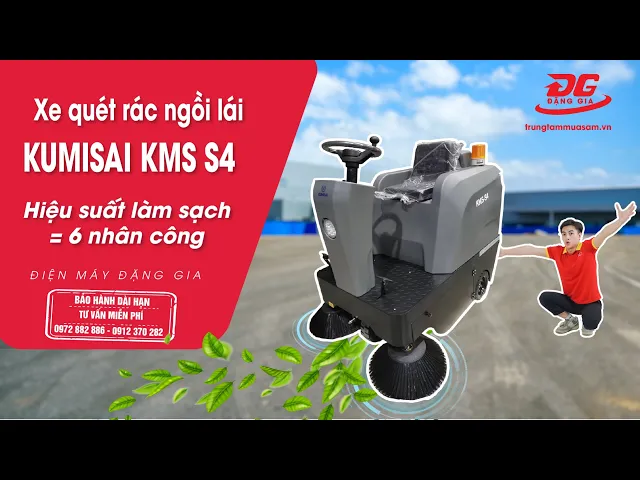Xe quét rác ngồi lái Kumisai KMS-S4 7