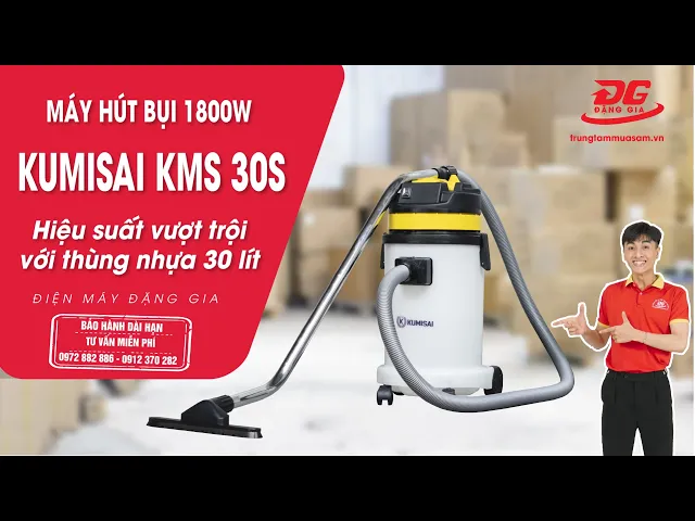 Máy hút bụi thùng nhựa Kumisai KMS 30S - màu vàng 4